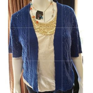 👍 Blue Shrug and Sleeveless Top Bundle 18W, 18/20